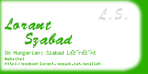 lorant szabad business card